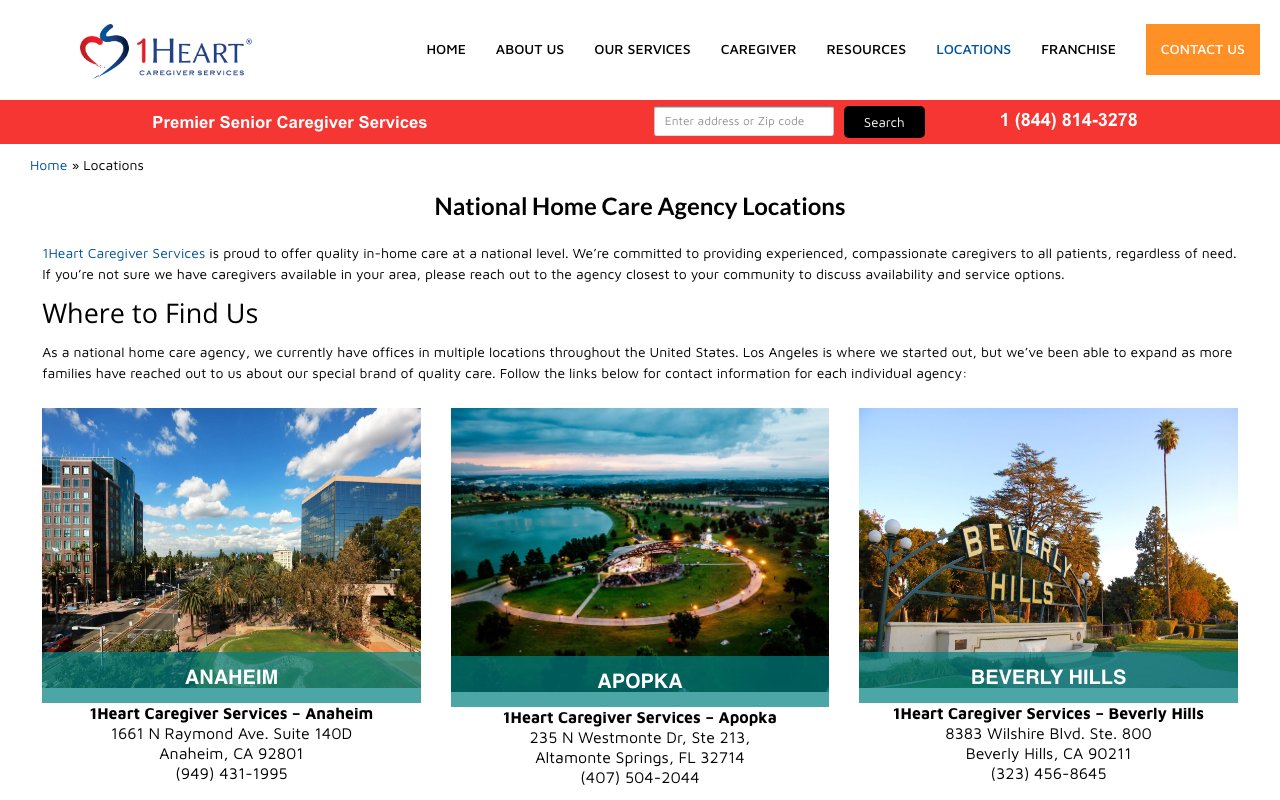1Heart Caregiver Services - Newport Beach — homepage