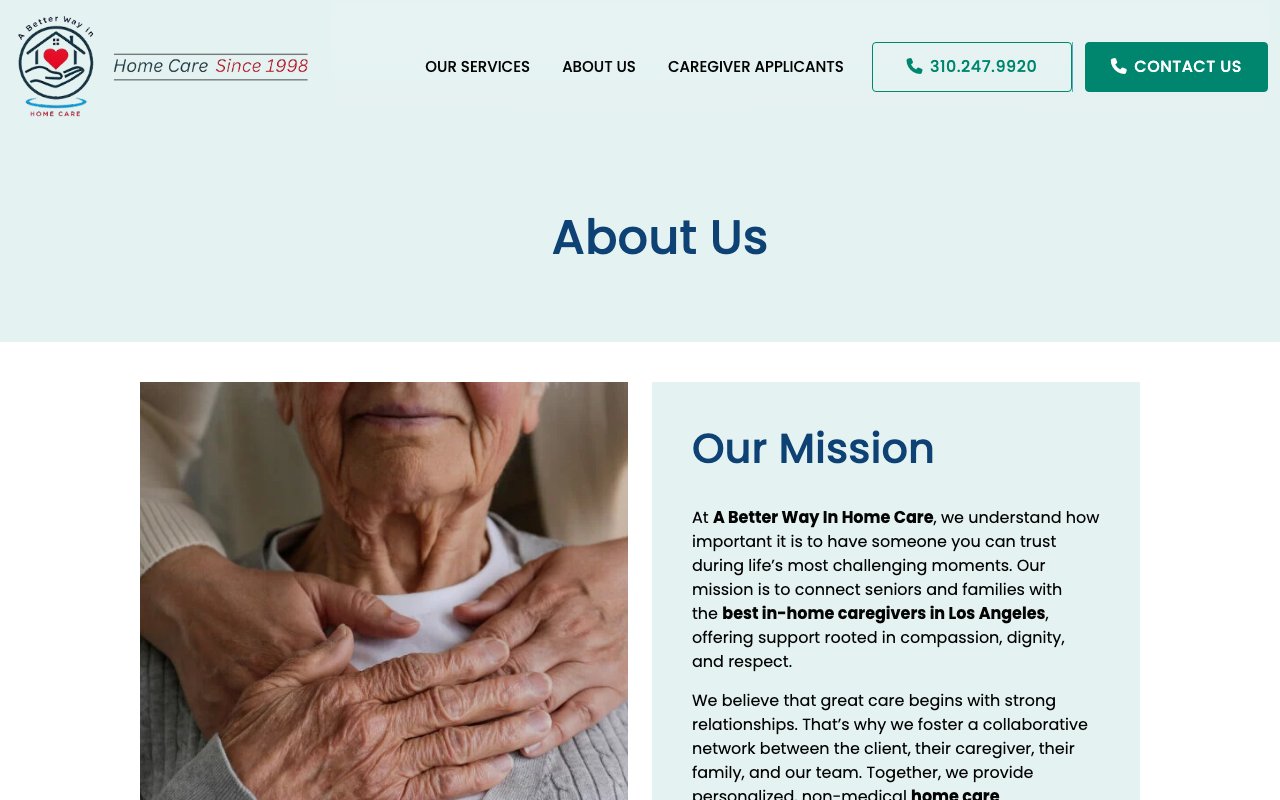 A Better Way In Home Care — homepage