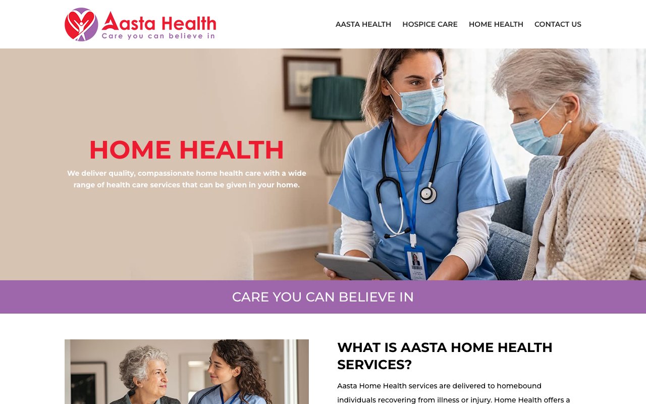 AASTA HOME HEALTH — homepage