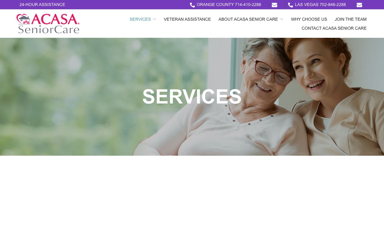 Acasa Senior Care - Orange County — homepage