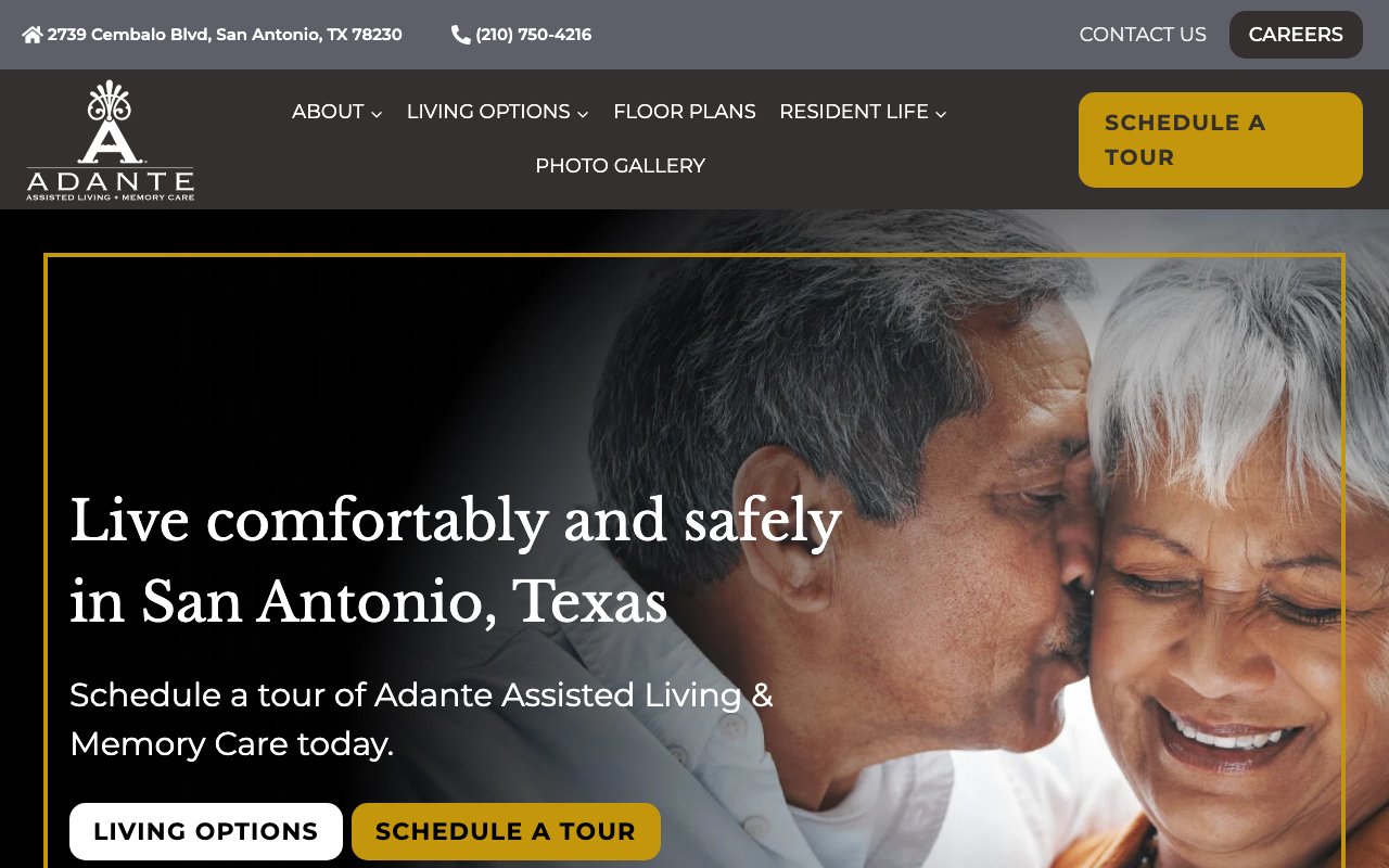 Adante Assisted Living & Memory Care — homepage