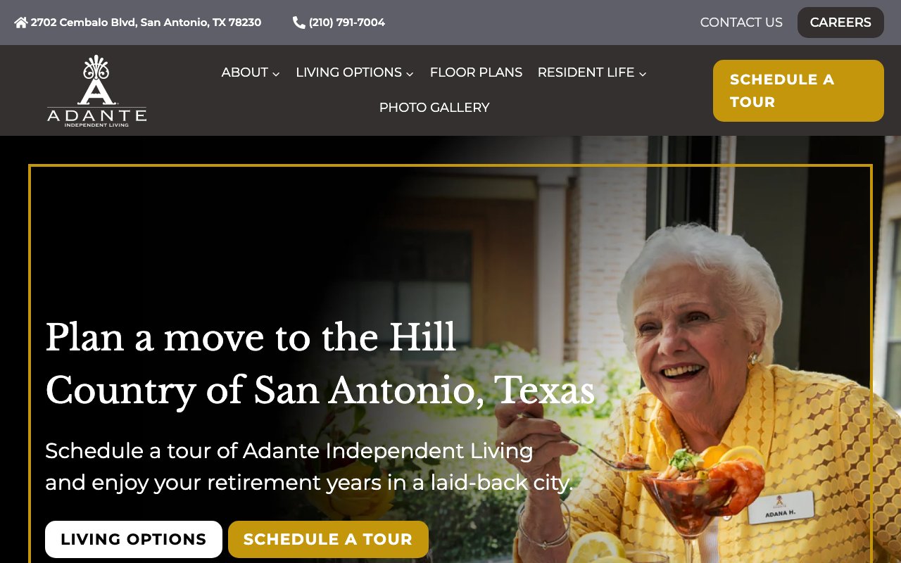 Adante Independent Living — homepage