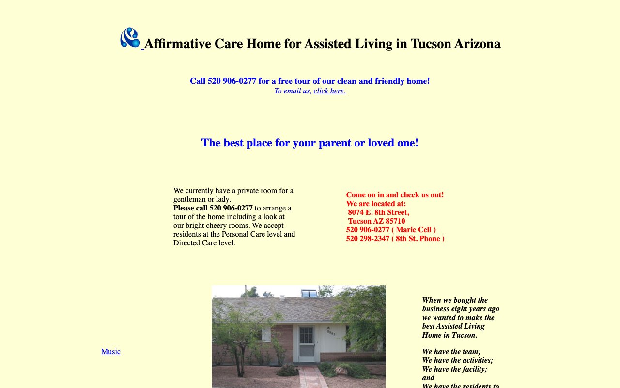 Affirmative Care Home — homepage