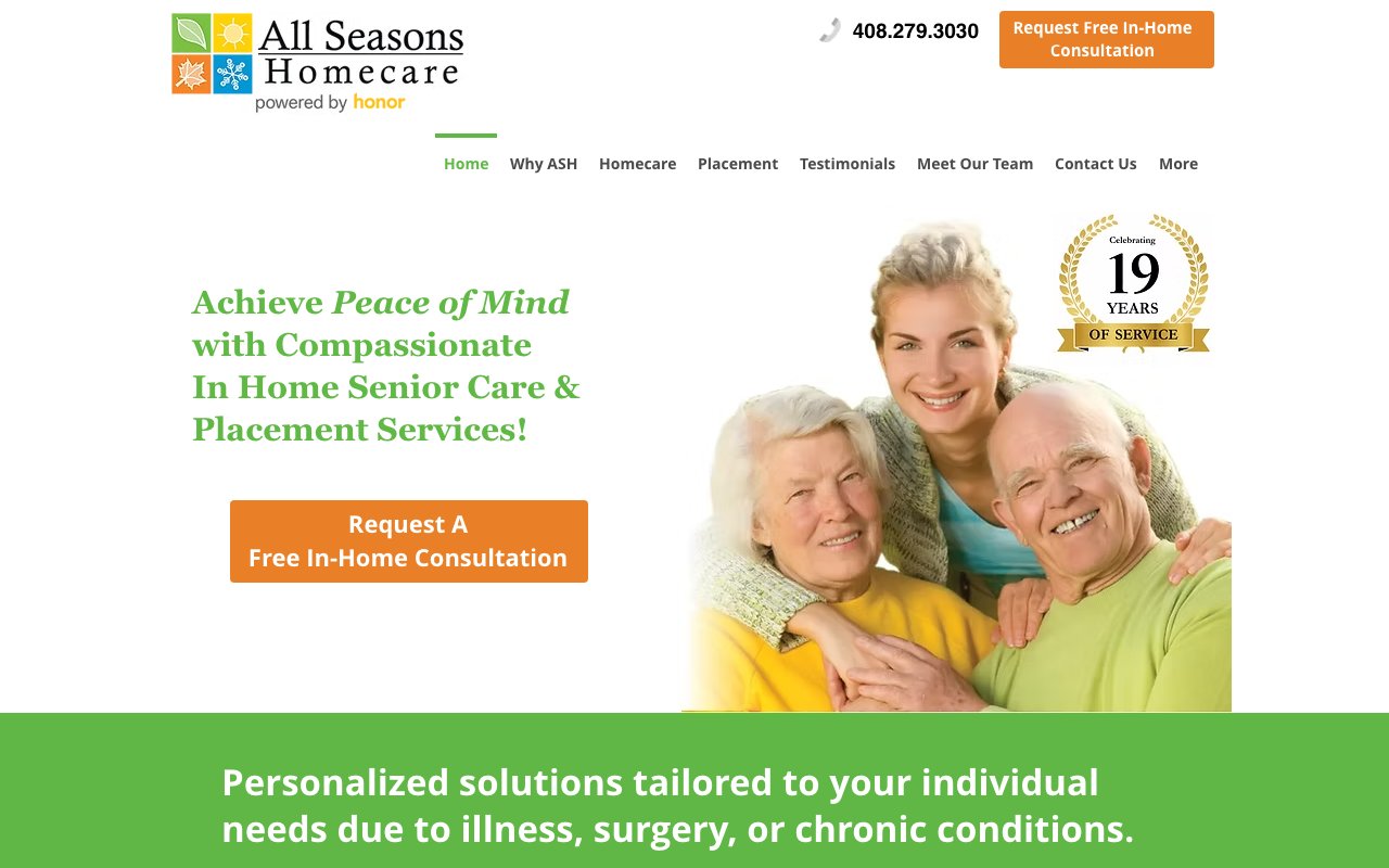 All Seasons Homecare — homepage