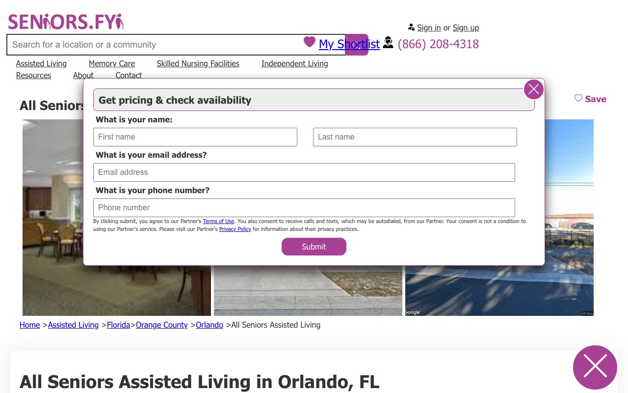 All Seniors Assisted Living — homepage