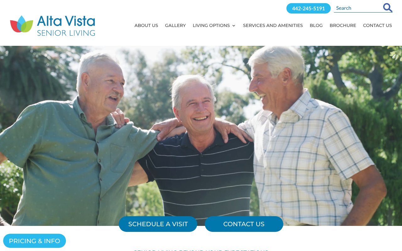 Alta Vista Senior Living — homepage