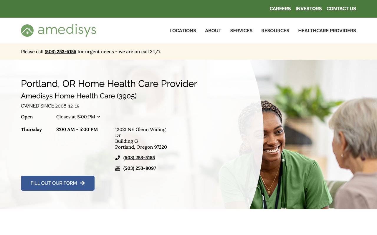 AMEDISYS HOME HEALTH CARE — homepage
