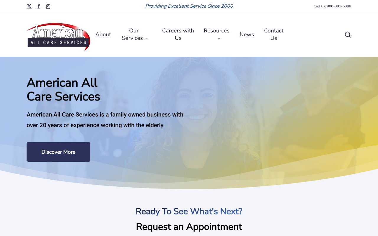 American All Care Services — homepage