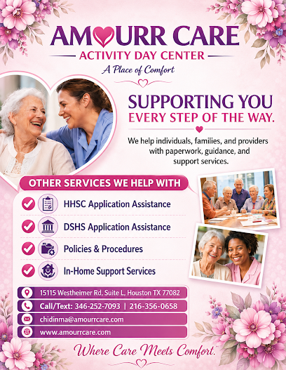 Amourrcare activity day center — homepage