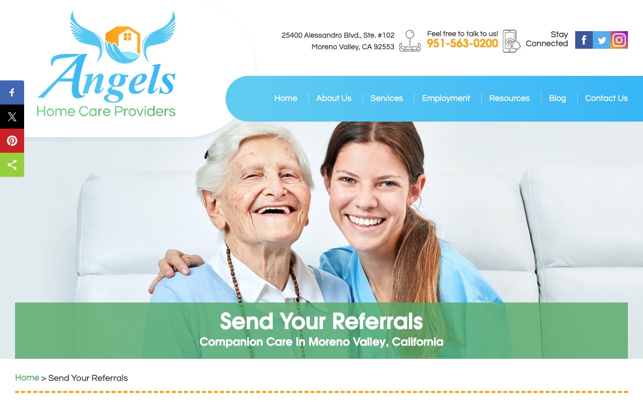 Angels Home Care Providers — homepage