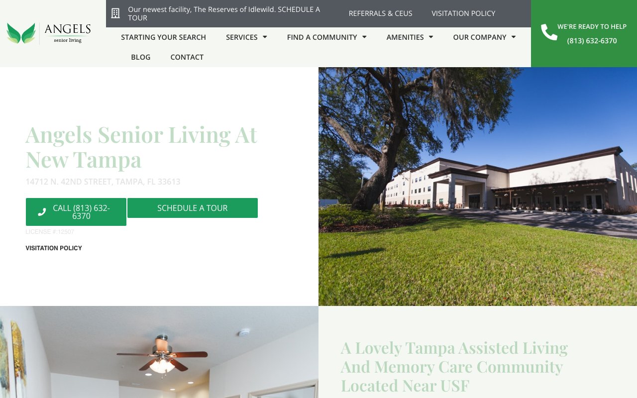 Angels Senior Living at New Tampa — homepage