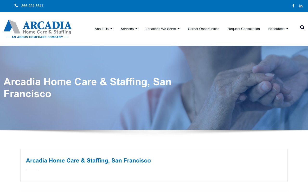 Arcadia Home Care & Staffing — homepage