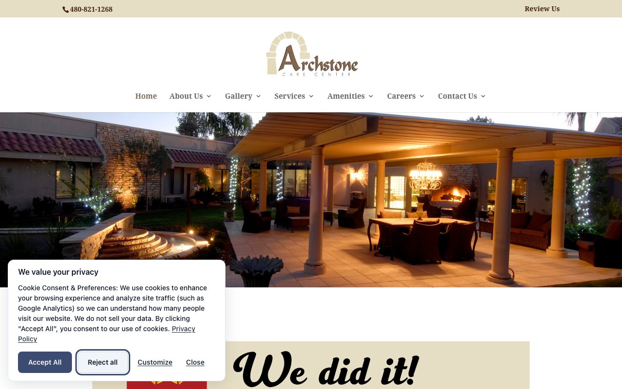 Archstone Care Center — homepage