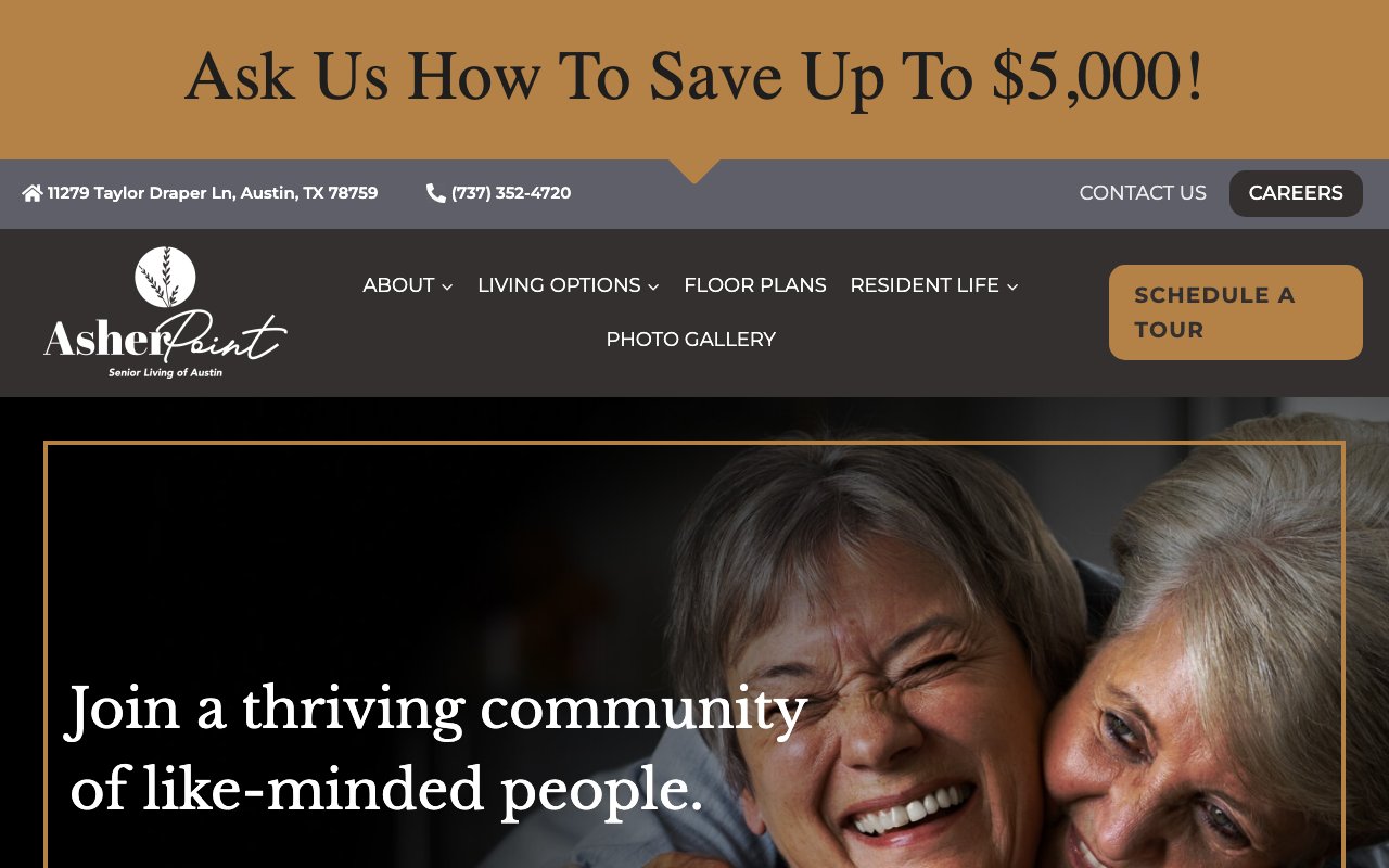 Asher Point Senior Living of Austin — homepage