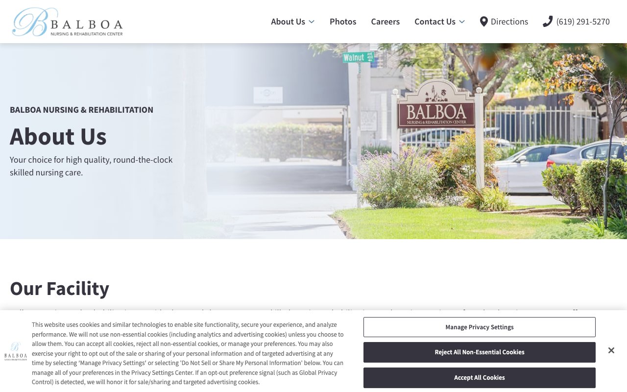 BALBOA NURSING & REHABILITATION CENTER — homepage