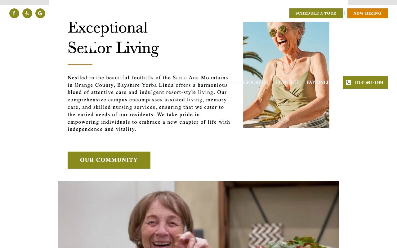 Bayshire Yorba Linda — homepage