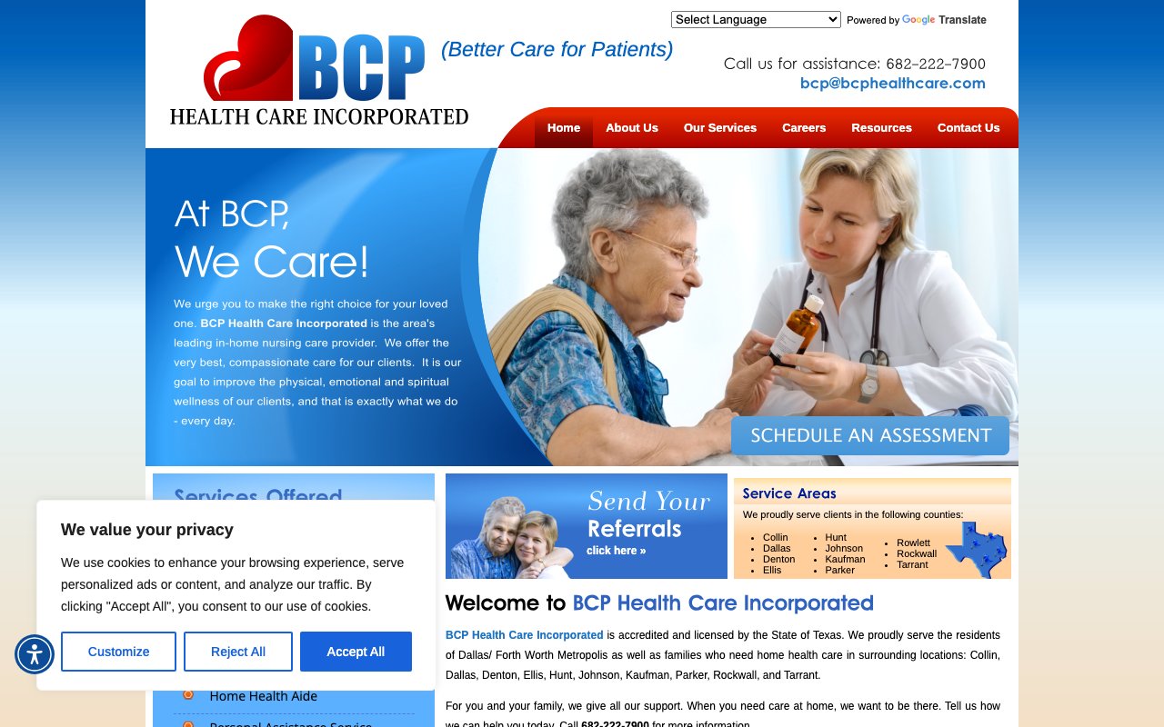 BCP HEALTH CARE INCORPORATED — homepage