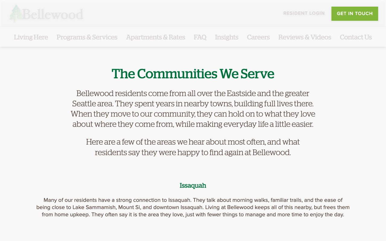 Bellewood — homepage