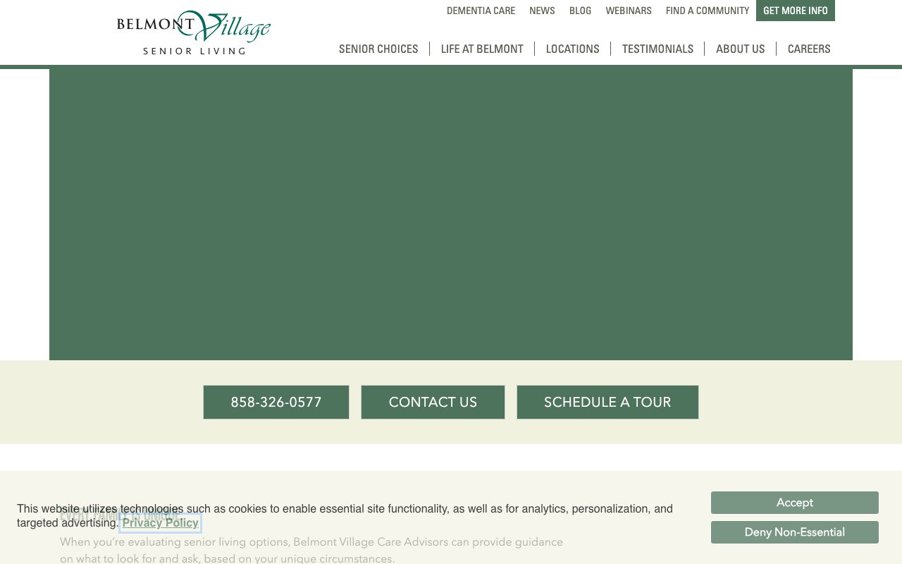 Belmont Village Sabre Springs — homepage