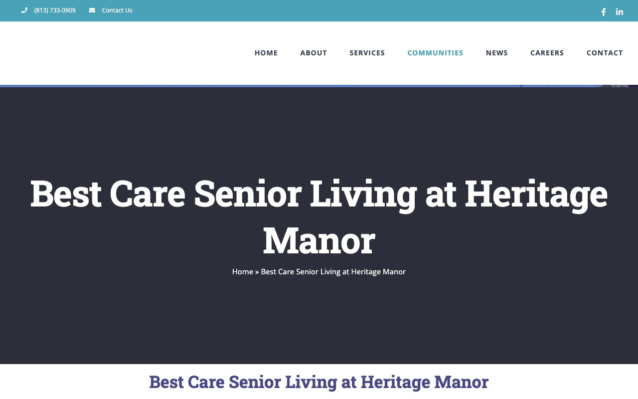 Best Care Senior Living at Heritage Manor — homepage