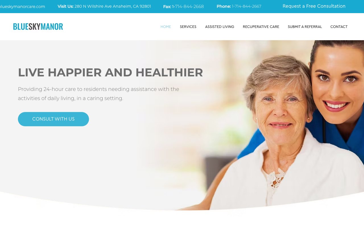 Blue Sky Manor Care — homepage