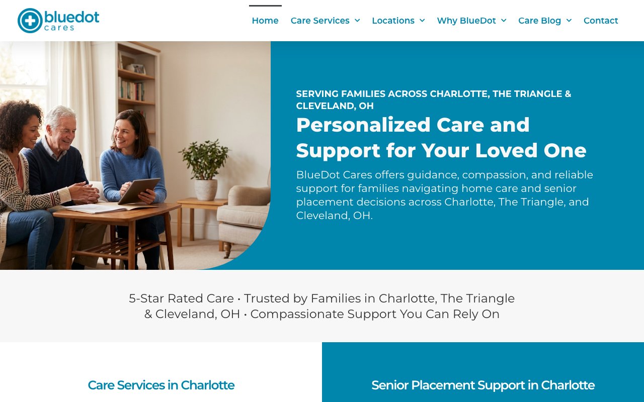 BlueDot Cares — homepage
