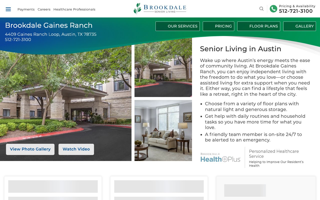 Brookdale Gaines Ranch — homepage