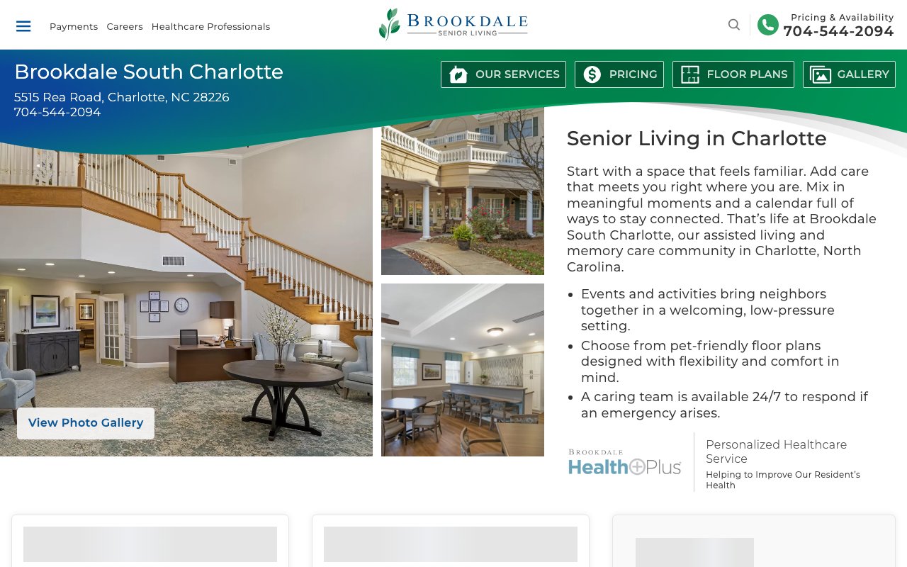 Brookdale South Charlotte — homepage