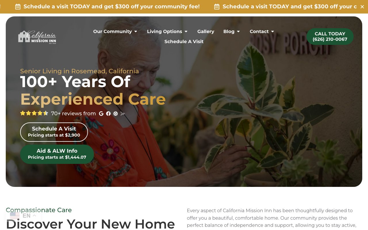 California Mission Inn — homepage