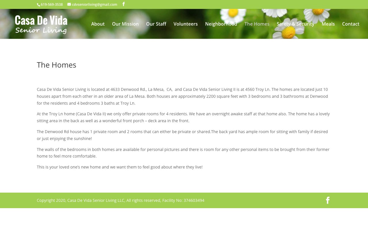 Casa De Vida Senior Living — homepage