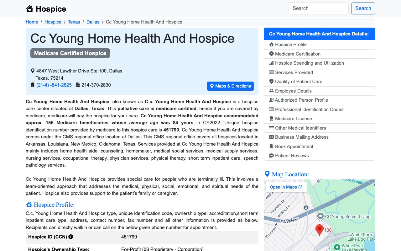CC YOUNG HOME HEALTH AND HOSPICE — homepage