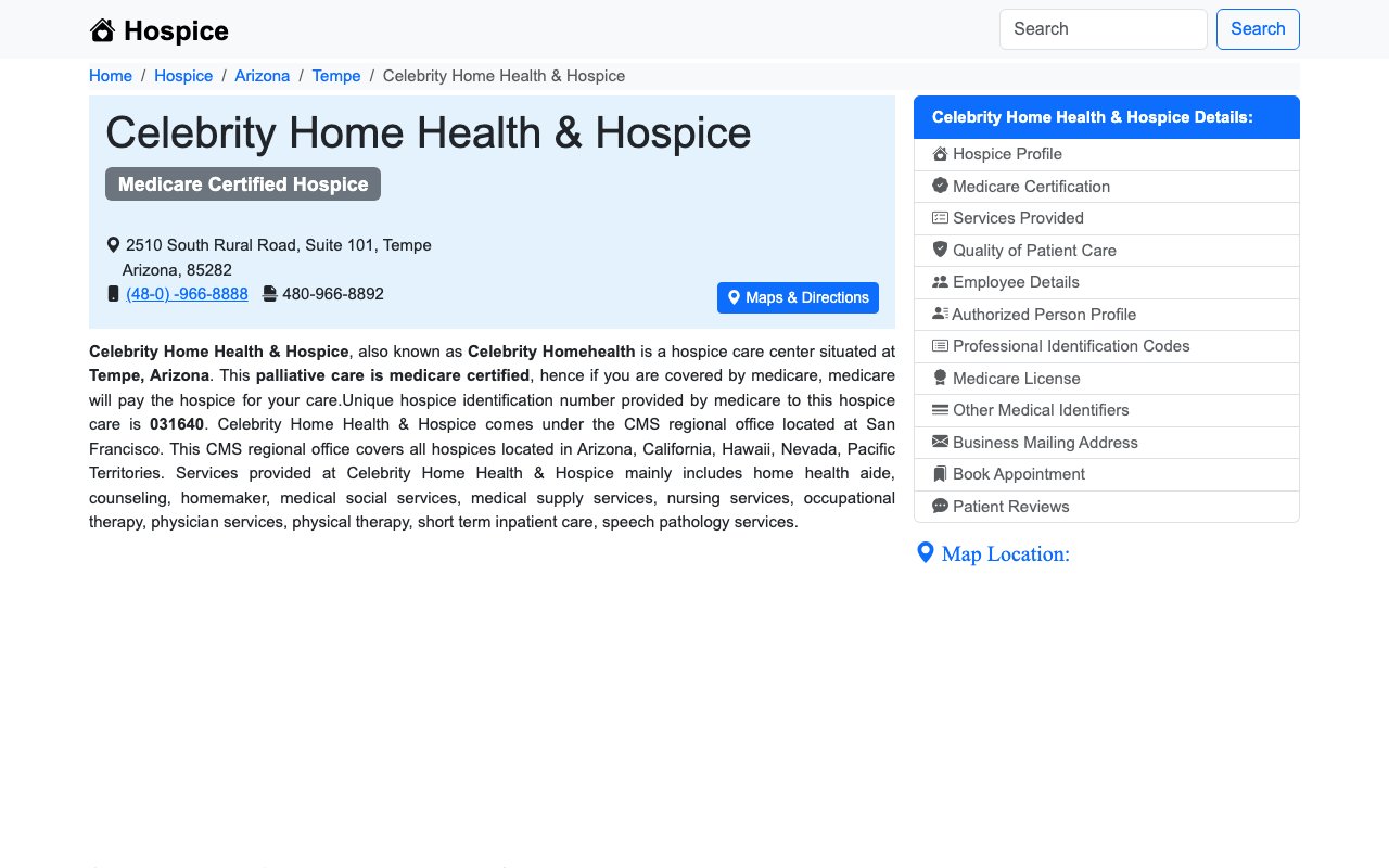 CELEBRITY HOME HEALTH & HOSPICE — homepage