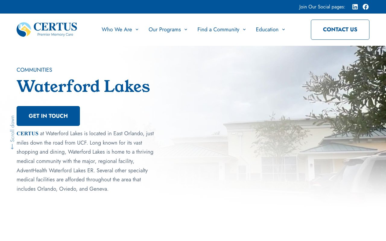 CERTUS at Waterford Lakes — homepage
