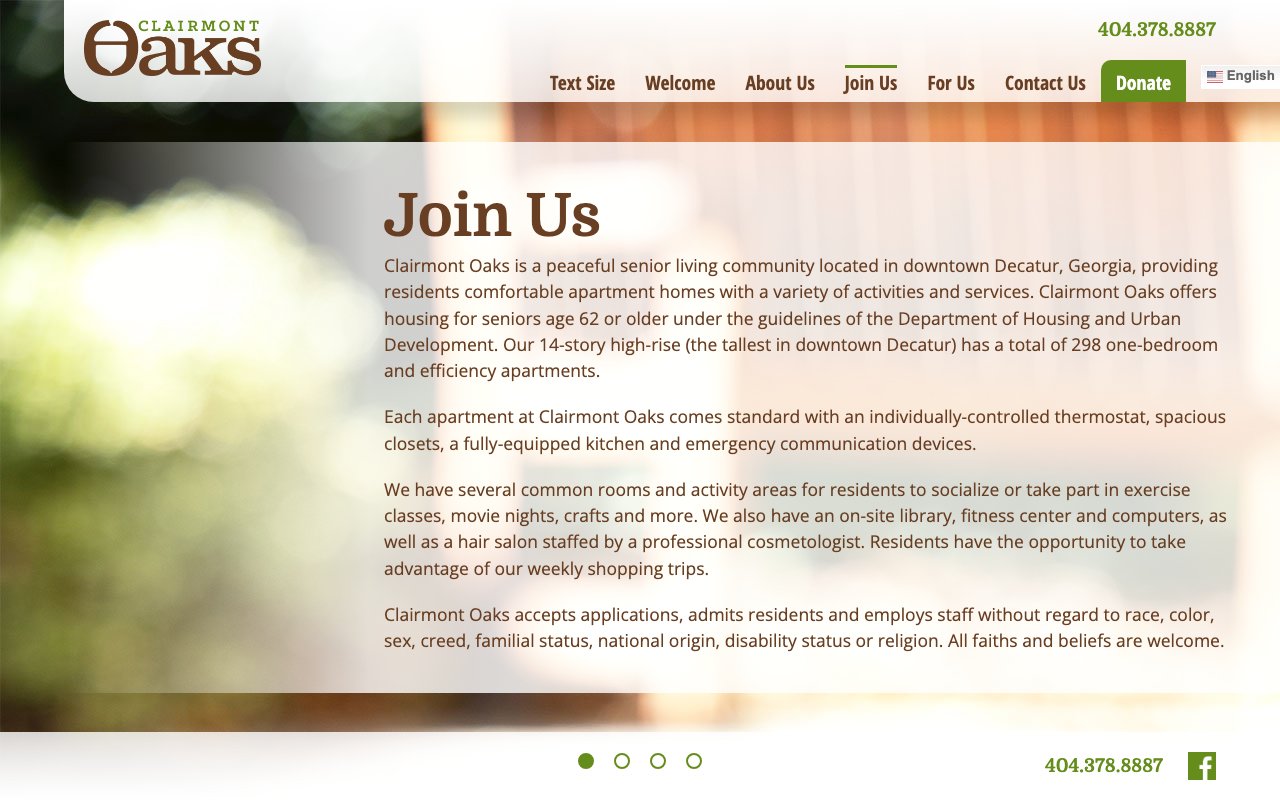 Clairmont Oaks — homepage