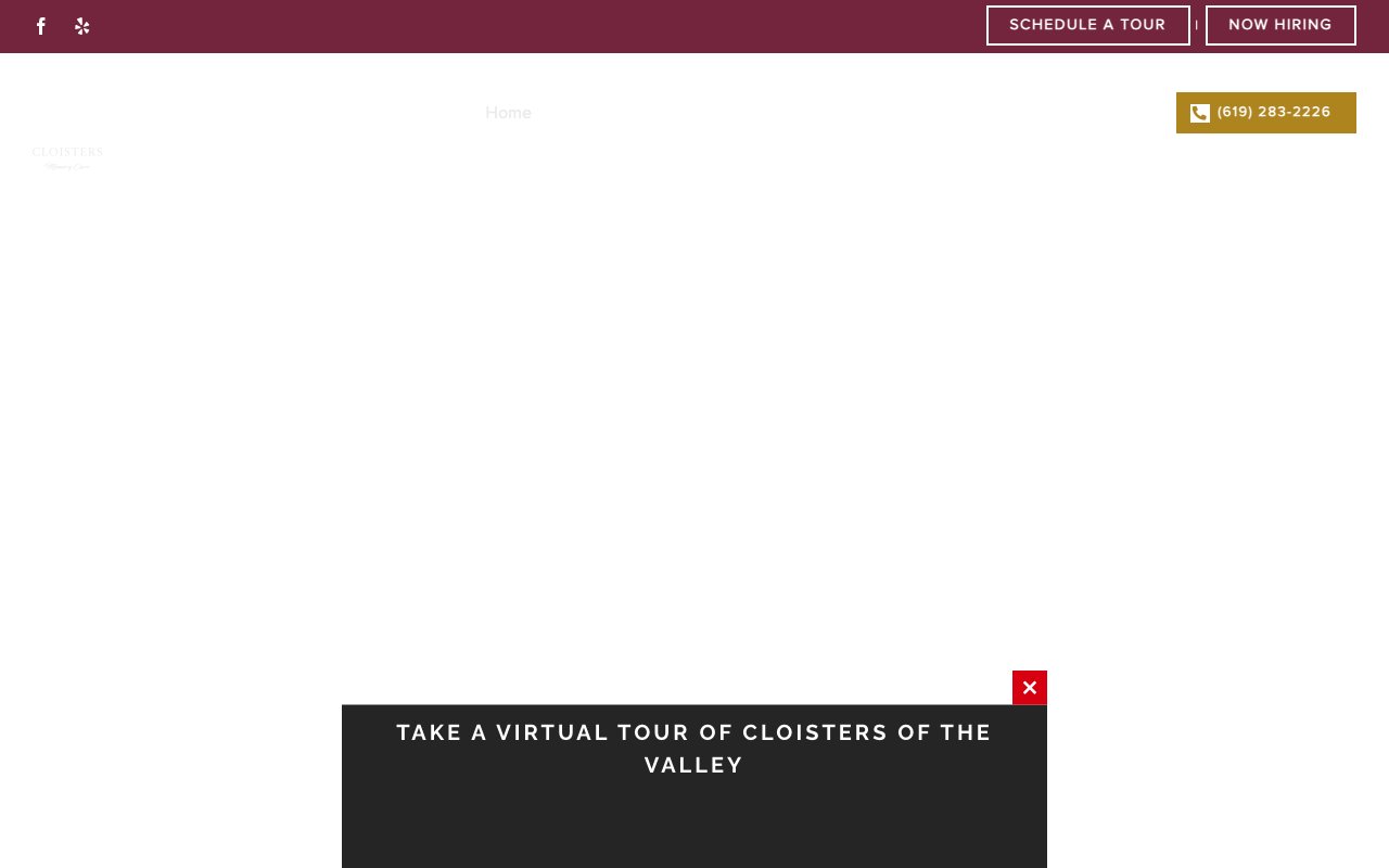 Cloisters of the Valley — homepage