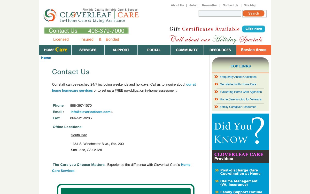 Cloverleaf Care — homepage