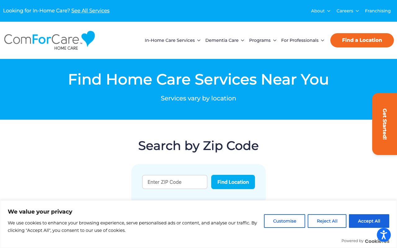 ComForCare Home Care — homepage