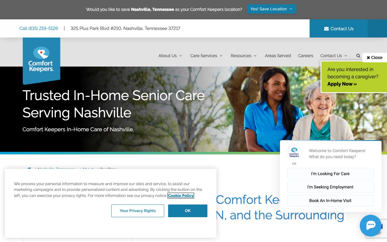 Comfort Keepers of Nashville — homepage