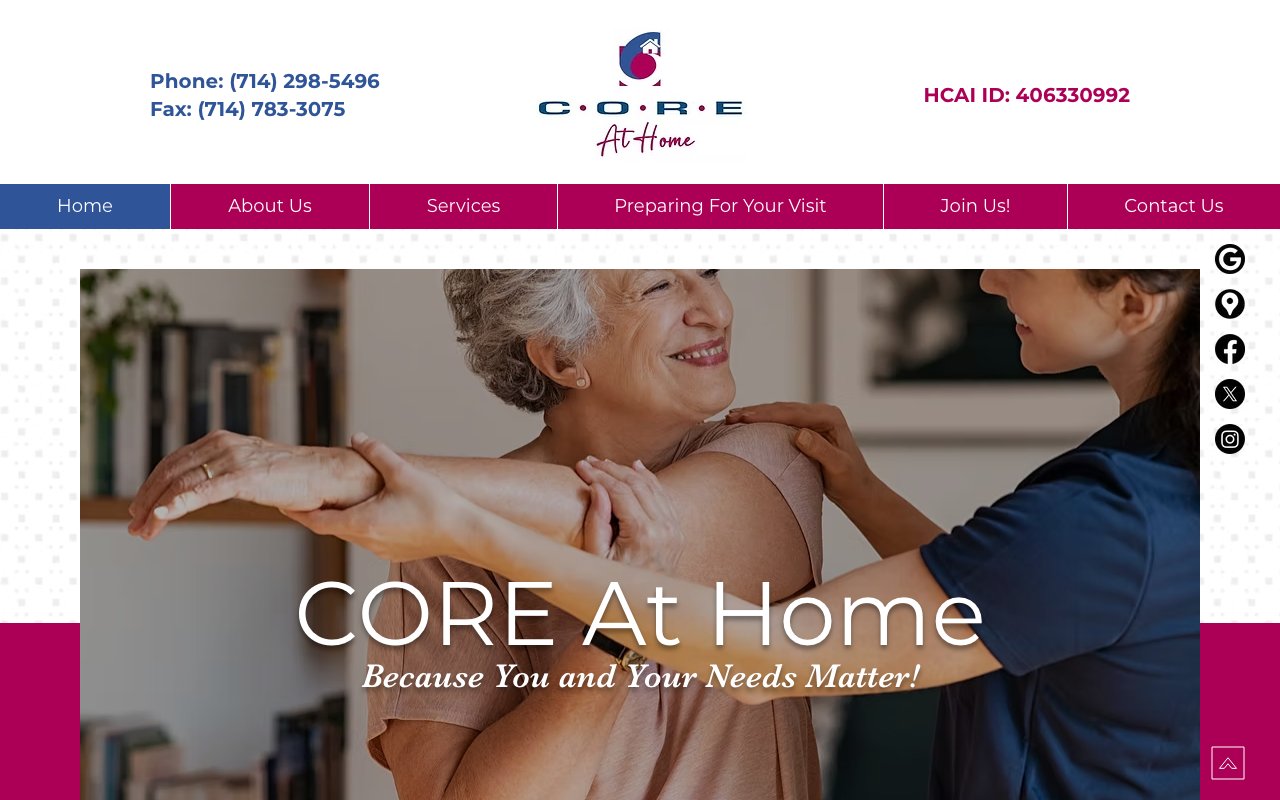 CORE AT HOME — homepage
