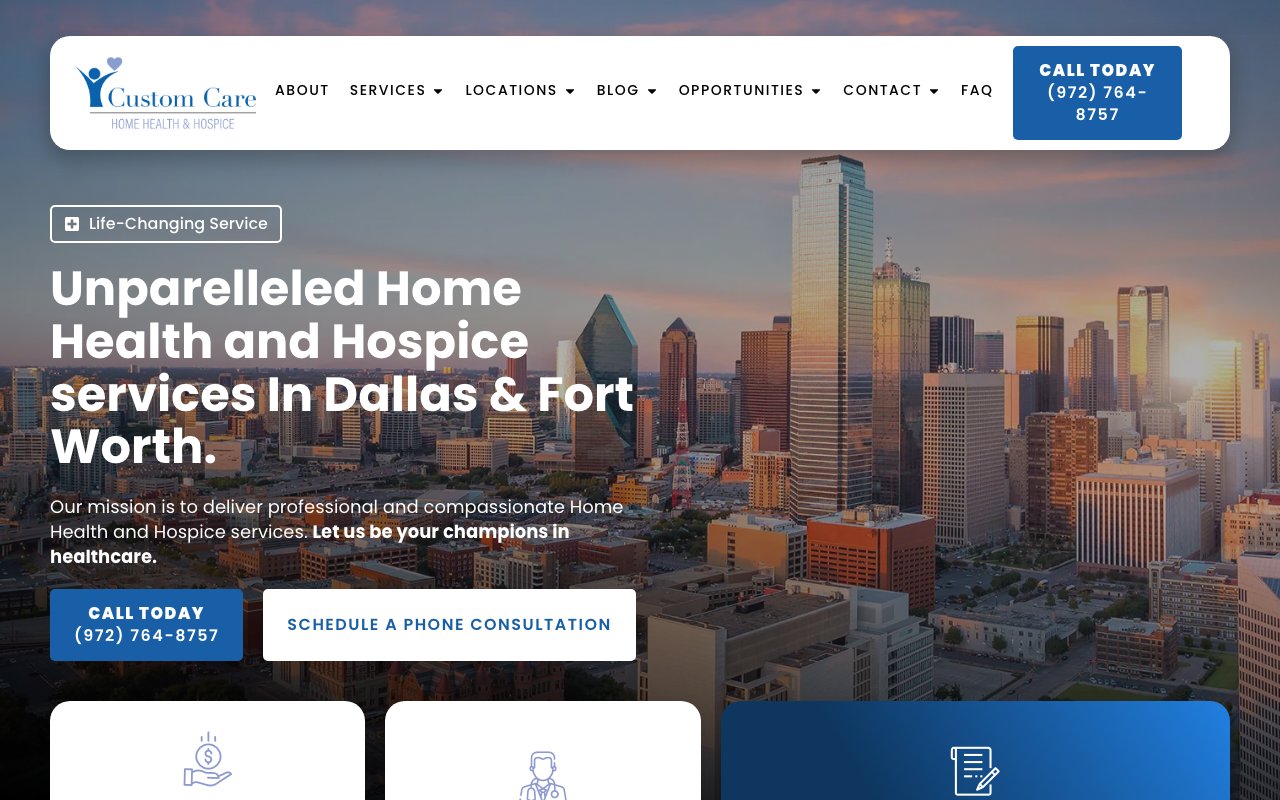 CUSTOM CARE HOME HEALTH — homepage