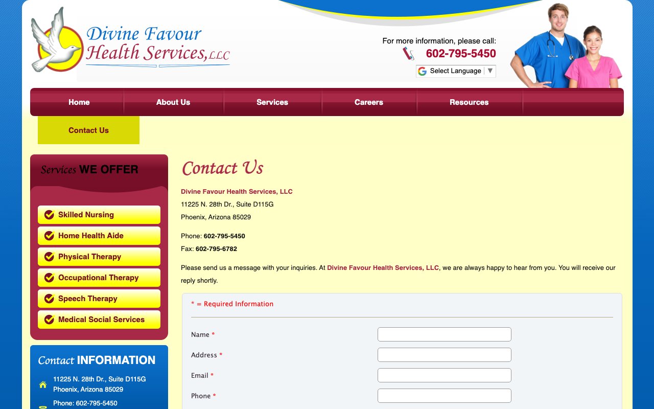 DIVINE FAVOUR HEALTH SERVICES, LLC — homepage