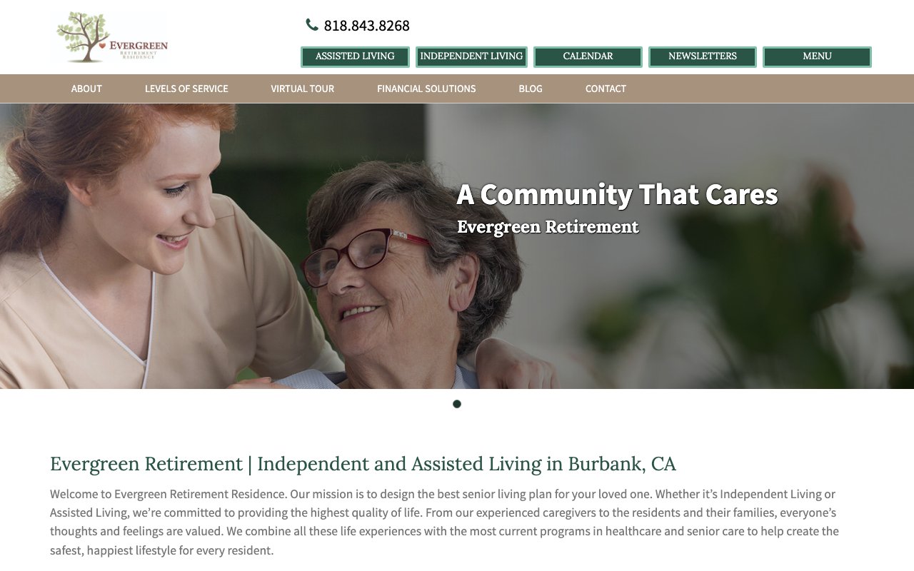 Evergreen Retirement Residence — homepage