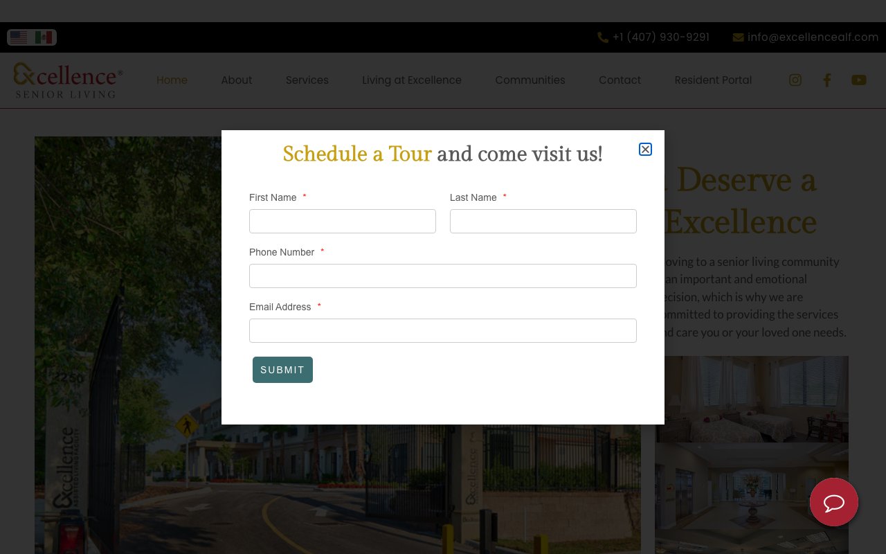 Excellence Senior Living — homepage