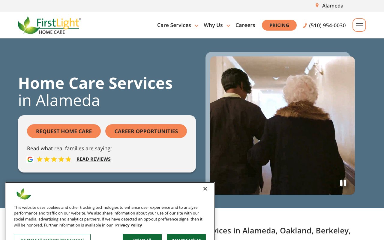 FirstLight Home Care of Alameda — homepage