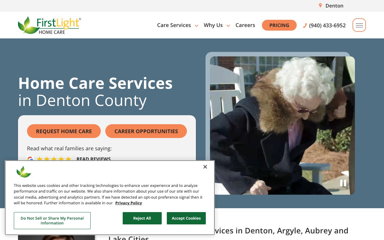 FirstLight Home Care of Denton — homepage