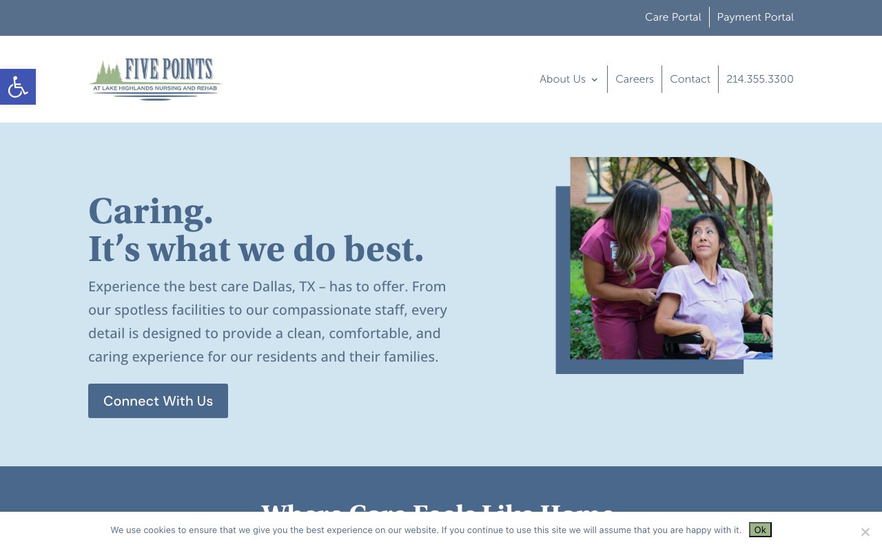 Five Points at Lake Highlands Nursing and Rehab — homepage
