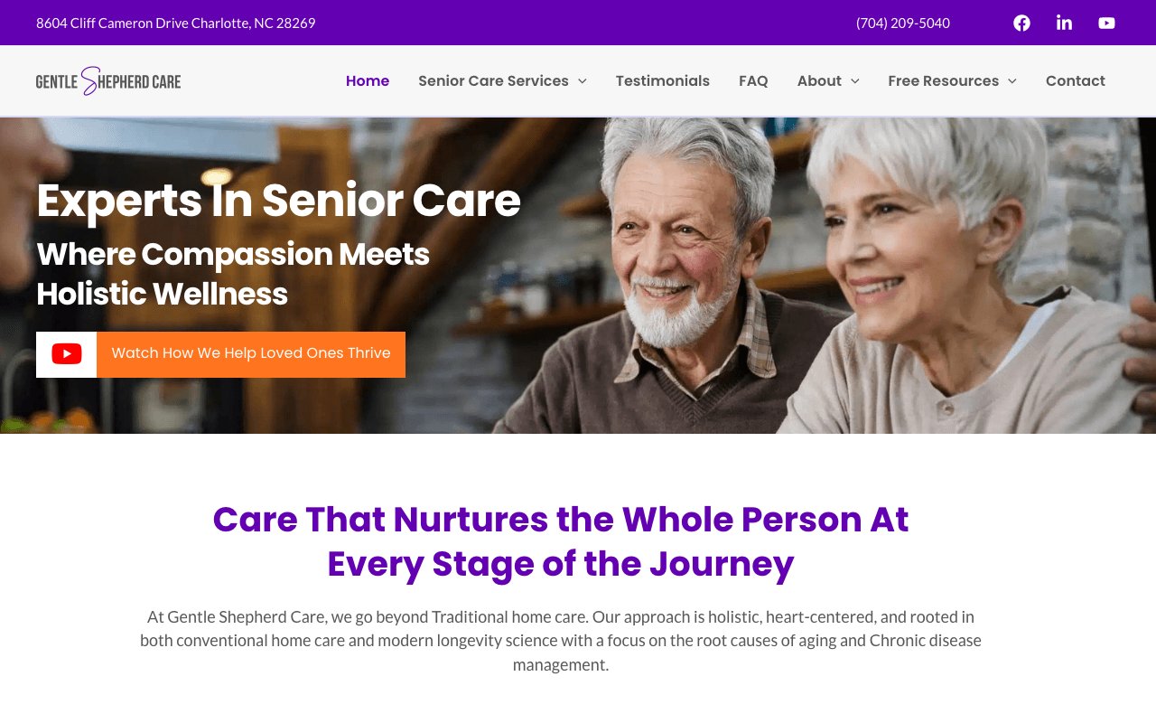 Gentle Shepherd Care — homepage