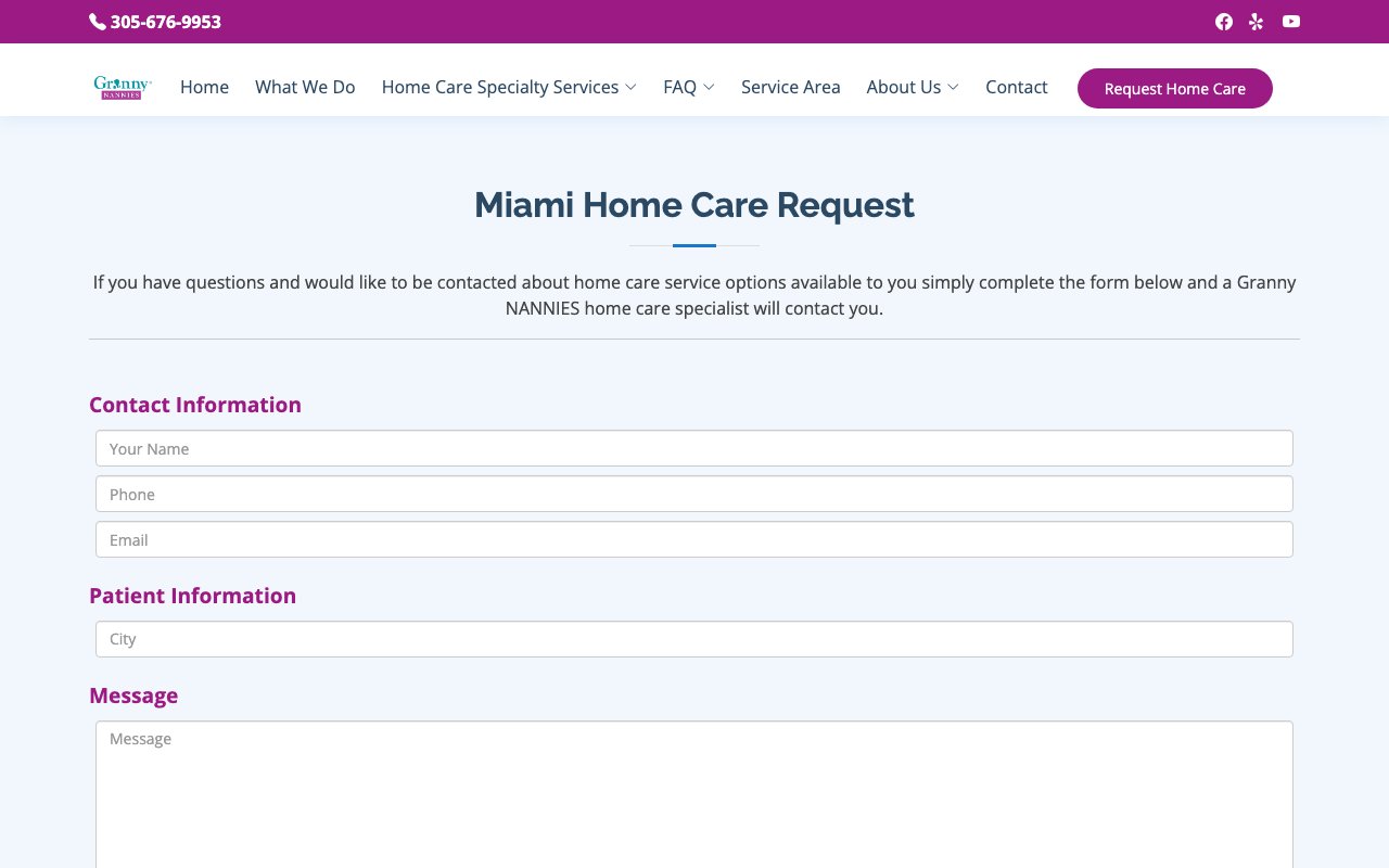 Granny NANNIES of Miami, FL — homepage