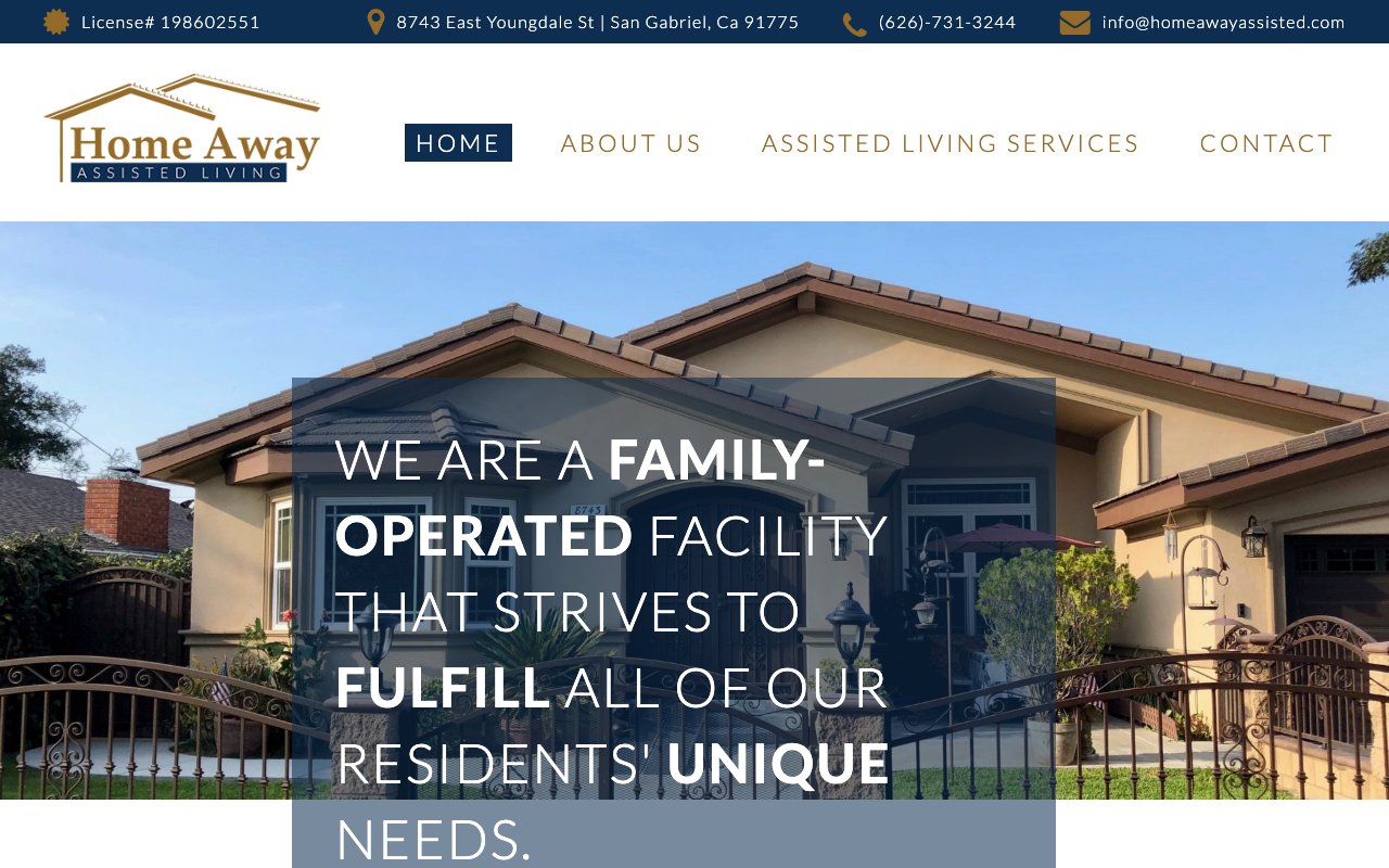 Home Away Assisted Living — homepage
