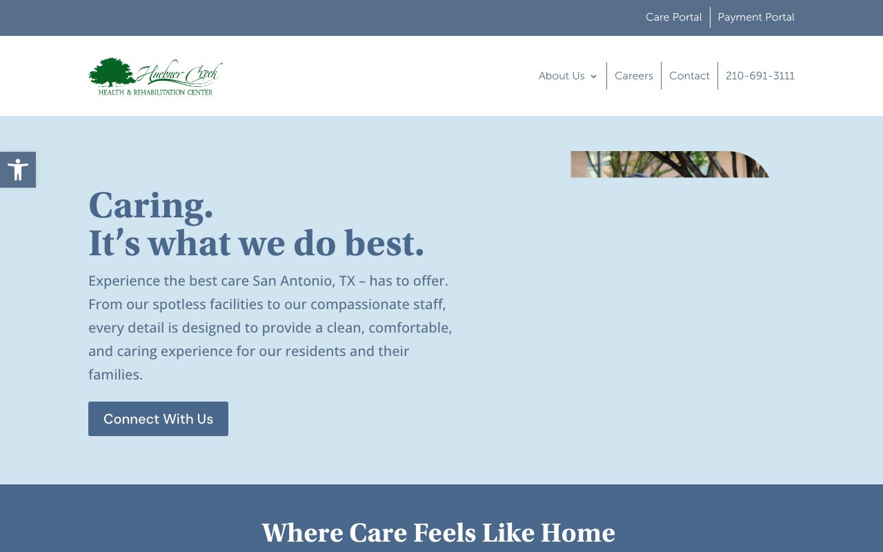 Huebner Creek Health & Rehabilitation Center — homepage